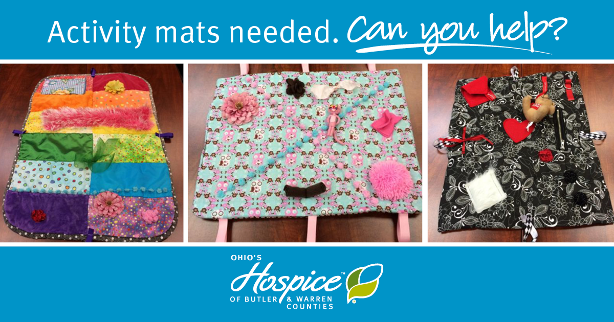 Activity mats needed. Can you help?
